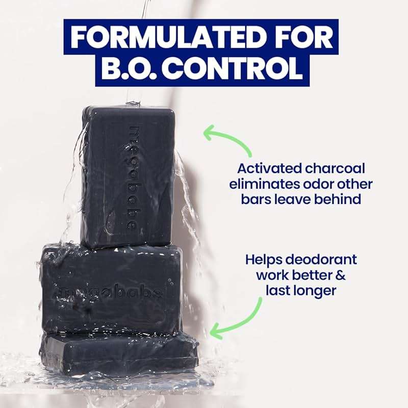 Megababe Underarm Bar Soap - Space Bar | With Detoxifying Charcoal for Odor Control | 4.5 oz - Image 2
