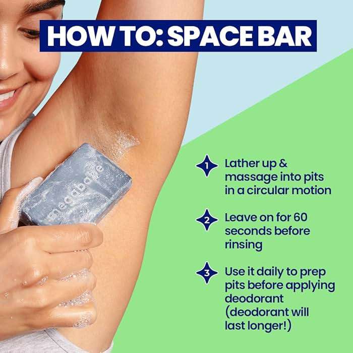 Megababe Underarm Bar Soap - Space Bar | With Detoxifying Charcoal for Odor Control | 4.5 oz - Image 4