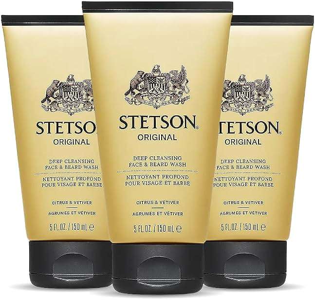 SCENT BEAUTY STETSON Personal Care Face & Beard Moisturizer Facial Moisturizer for Men - Cream for Face & Beard - 5 oz - 3 Pack - Original Fragrance - Image 1
