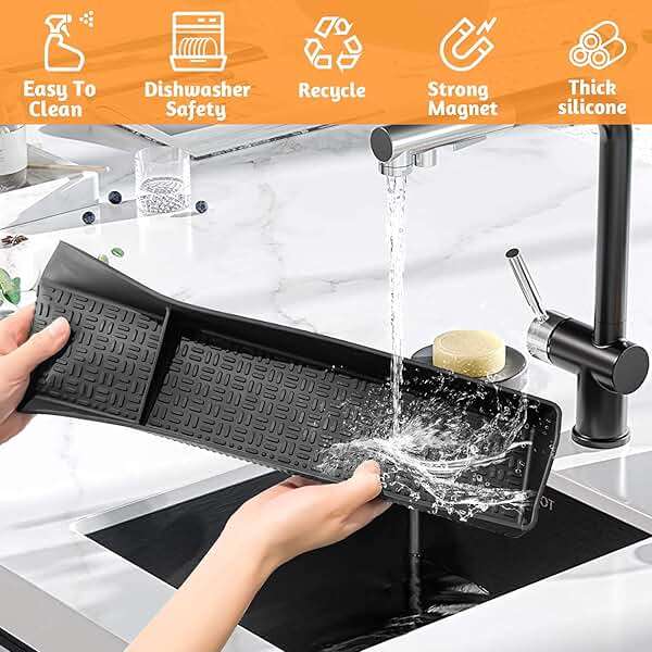 Magnetic Stove Top Shelf, Over the Stove Shelf Spice Rack & Spice Organizer – 30" Heat Resistant Silicone Stove Shelf, No Drill Kitchen Storage Organizer for Gas/Electric Stoves & Small Kitchens - Image 5