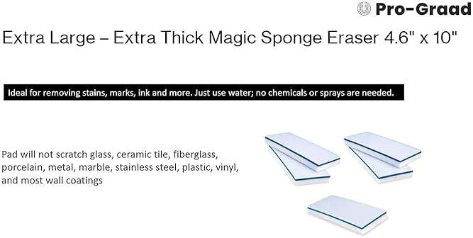 Magic Mopper 4610 Eraser Pads - 5 Pack 4.5" x 10" x 1" Commercial Grade Melamine Mop Sponges for Floor, Tile, Grout, Baseboard, Walls-Durable & Versatile Cleaning - Pack of 5 - Image 5