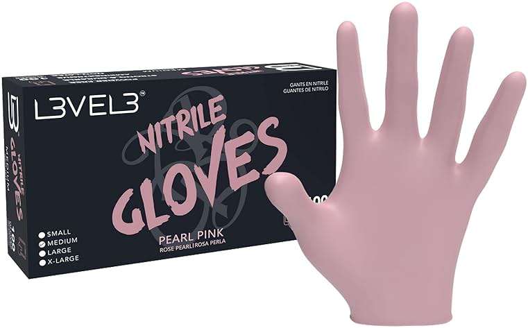 L3 Level 3 Nitrile Gloves - Professional Heavy Duty Disposable Gloves - Latex Free - Fits Snug - Box of 100 - Image 1