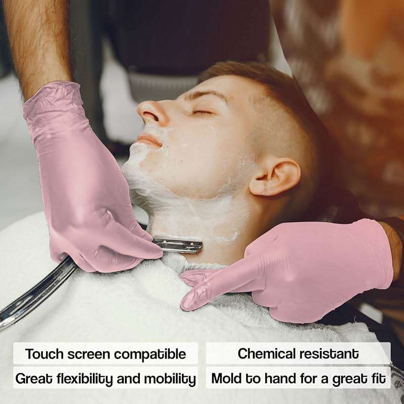 L3 Level 3 Nitrile Gloves - Professional Heavy Duty Disposable Gloves - Latex Free - Fits Snug - Box of 100 - Image 2