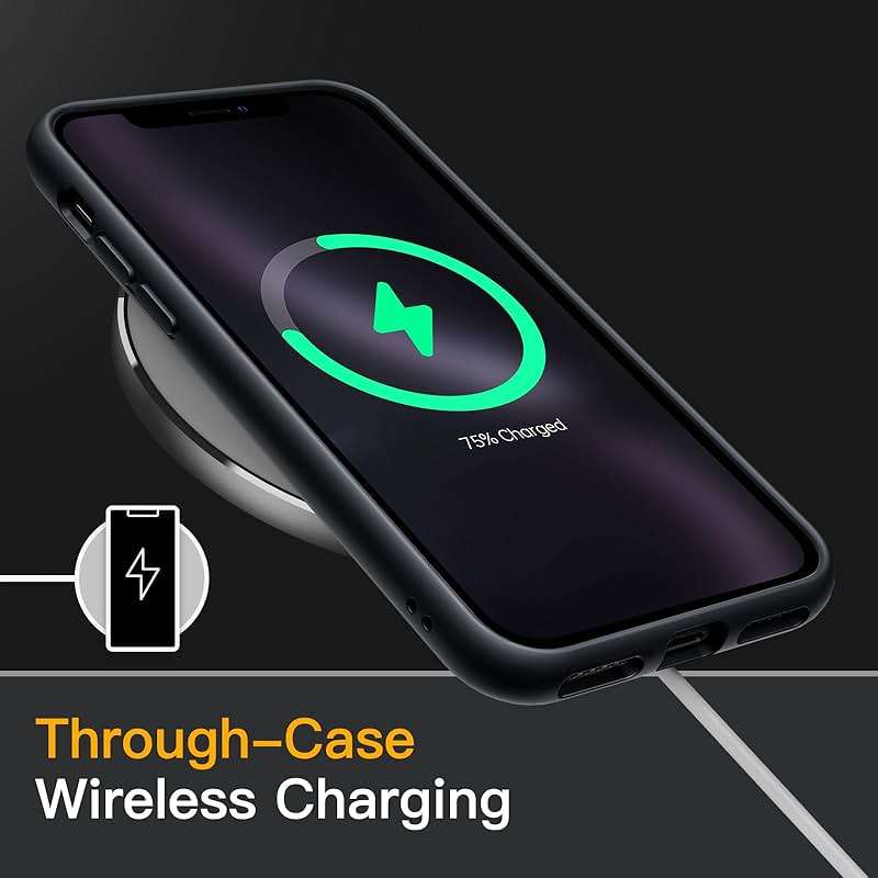 JETech Matte Case for iPhone XR 6.1-Inch, Shockproof Military Grade Drop Protection, Frosted Translucent Back Phone Cover, Anti-Fingerprint (Black) - Image 6