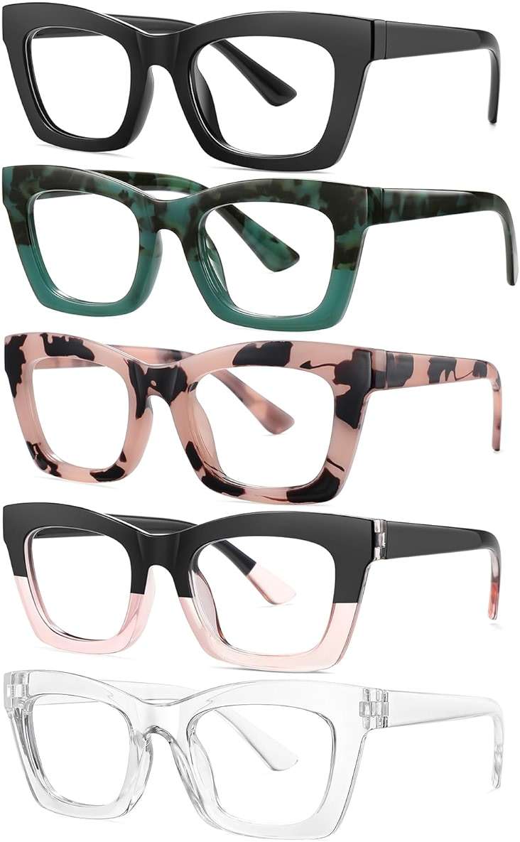 ZEHEXA Reading Glasses for Women Blue Light Blocking Glasses Filter UV Square Readers Glasses for Men and Women - Image 1