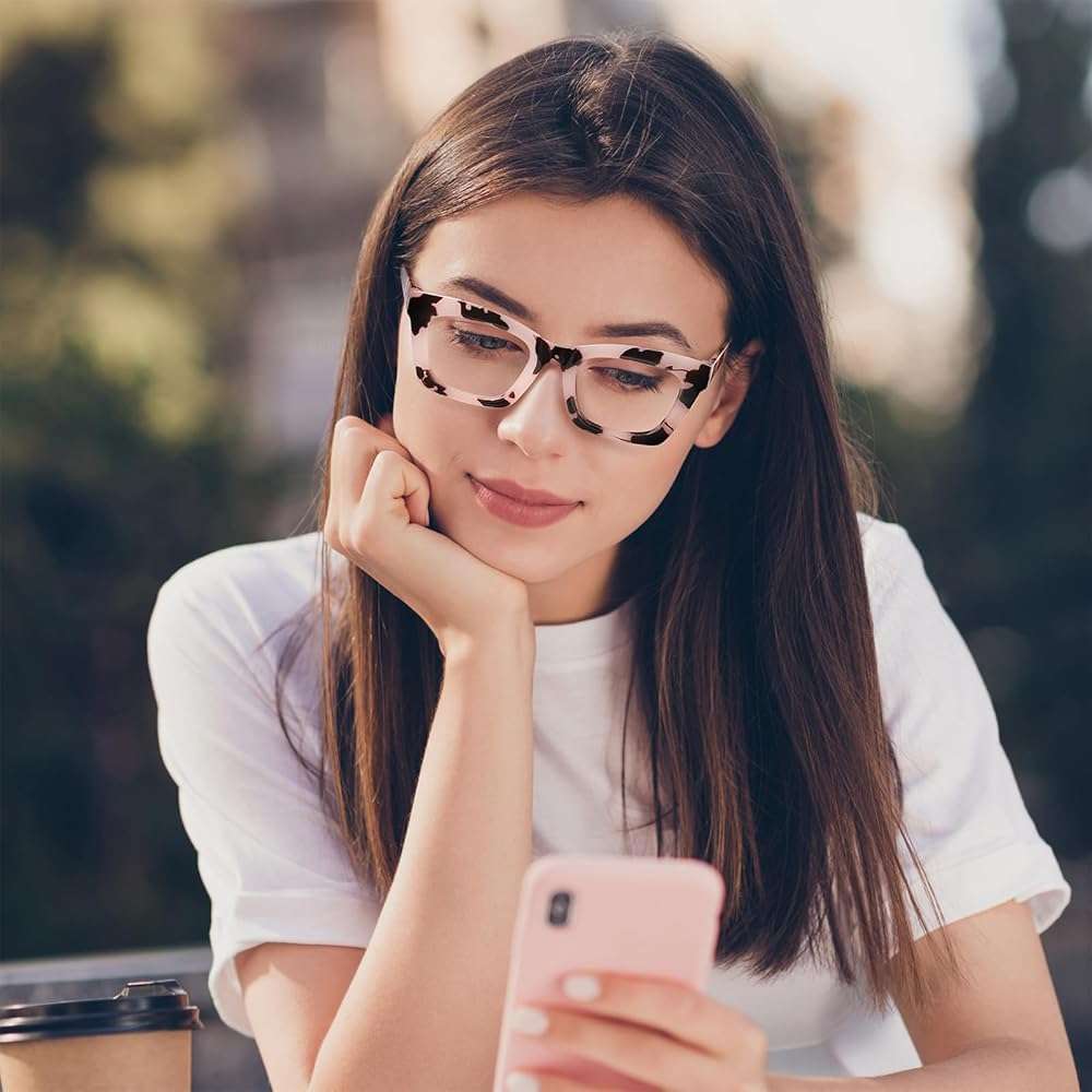 ZEHEXA Reading Glasses for Women Blue Light Blocking Glasses Filter UV Square Readers Glasses for Men and Women - Image 3