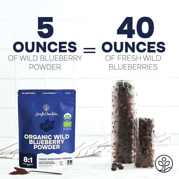 Wild Blueberry Powder Organic 5 Ounce Bag USDA Certified & 3rd Party Lab Tested - Antioxidant Rich Smoothies Freeze Dried Blueberries Organic Blueberry Extract for Baking From Whole Dried Blueberries - Image 5
