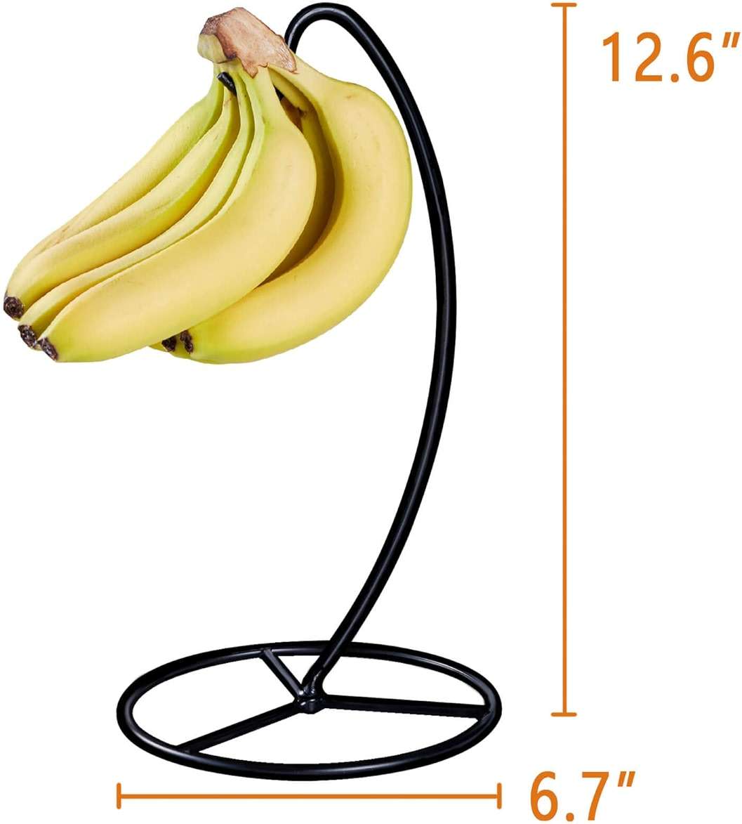 EGMEHOAD Banana Holder Stand, Banana Hanger Black-Metal Bananas Tree Hanger | Banana Stand Black, Metal Bananas Holder to Keep Bananas Fresh for 15LB,Easy to Install - Image 3