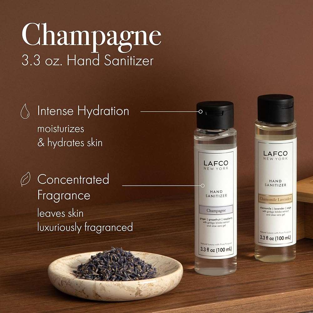 LAFCO NEW YORK Hand Sanitizer, Champagne - 3.3 fl oz - Purifies & Hydrates - Cruelty Free - Image 2