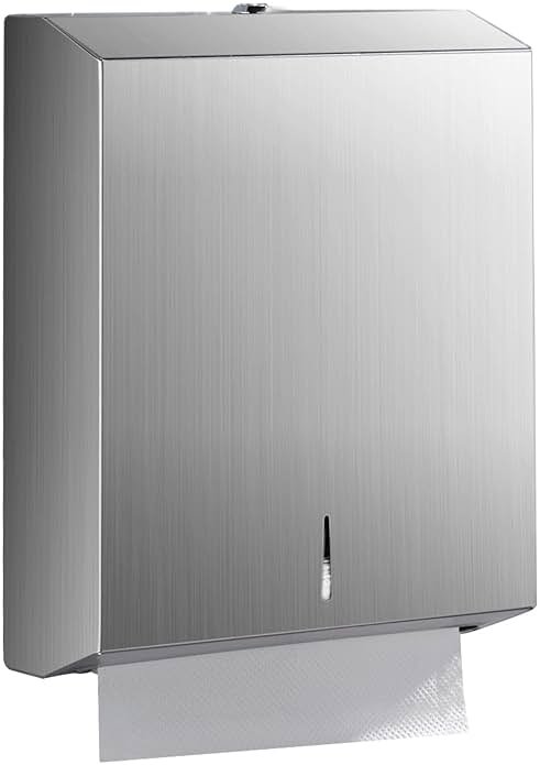 Paper Towel Dispenser Wall Mount - Multifold Trifold Paper Towel Dispensers, Large Capacity Stainless Steel Tissue Holder, Suitable for Bathrooms and Public Places - Product Image