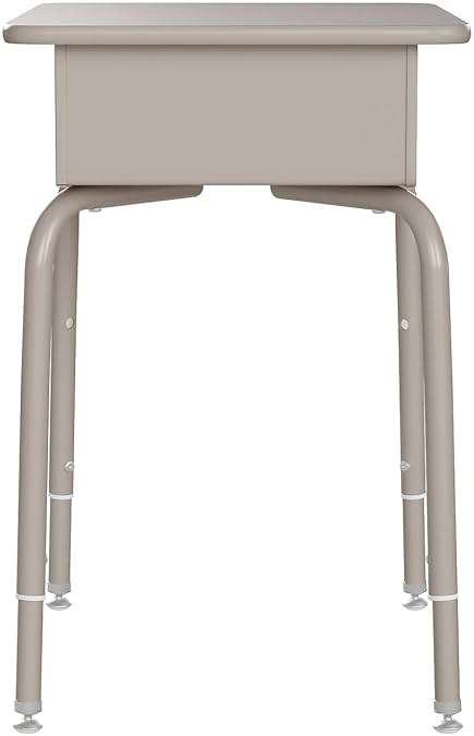Flash Furniture Billie Student Desk - Gray Granite Open Front School Desk - Silver Metal Frame - 24"W x 18"D Adjustable Height, Durable for School or Remote Learning - Image 7