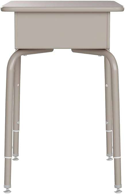 Flash Furniture Billie Student Desk - Gray Granite Open Front School Desk - Silver Metal Frame - 24"W x 18"D Adjustable Height, Durable for School or Remote Learning - Image 9