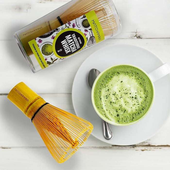 Matcha Whisk - Bamboo Whisk for Matcha Powder, MATCHAMAKA Handcrafted Organic Traditional Japanese Chasen, 80-Prong Matcha Stirrer Wisk Mixer Brush for Authentic Tea Preparation - Image 2