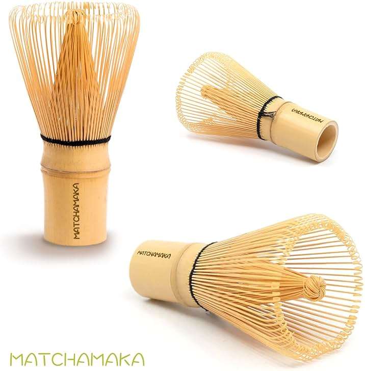 Matcha Whisk - Bamboo Whisk for Matcha Powder, MATCHAMAKA Handcrafted Organic Traditional Japanese Chasen, 80-Prong Matcha Stirrer Wisk Mixer Brush for Authentic Tea Preparation - Image 3