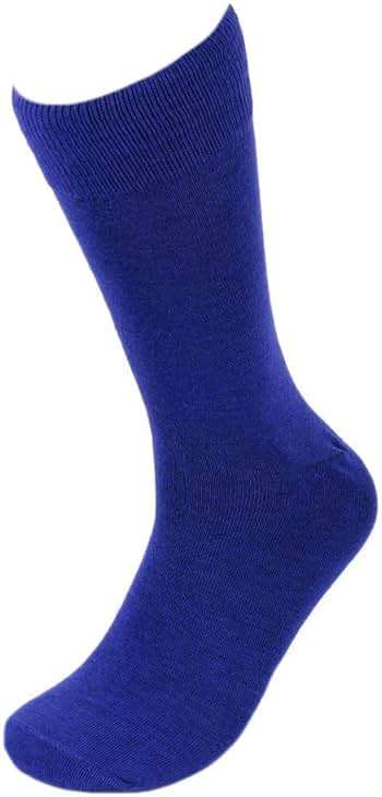 Feraricci Solid Color Casual Dress Socks for Men - Colorful & Comfortable Crew Socks - Image 1