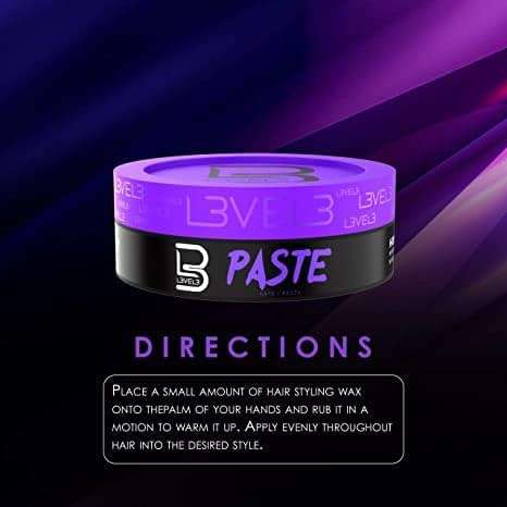 L3 Level 3 Hair Paste for Men - Long Lasting Hold Hair Styling Paste with Matte Finish - Adds Volume, Texture & Definition - Keratin Infused (Sample Powder Included) - Image 5