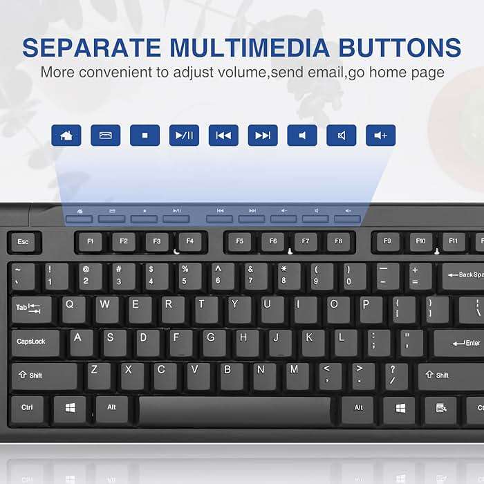 Rii RK907 Ultra-Slim Compact USB Wired Keyboard for Mac and PC,Windows 10/8 / 7 / Vista/XP (Black) (1PCS) - Image 5