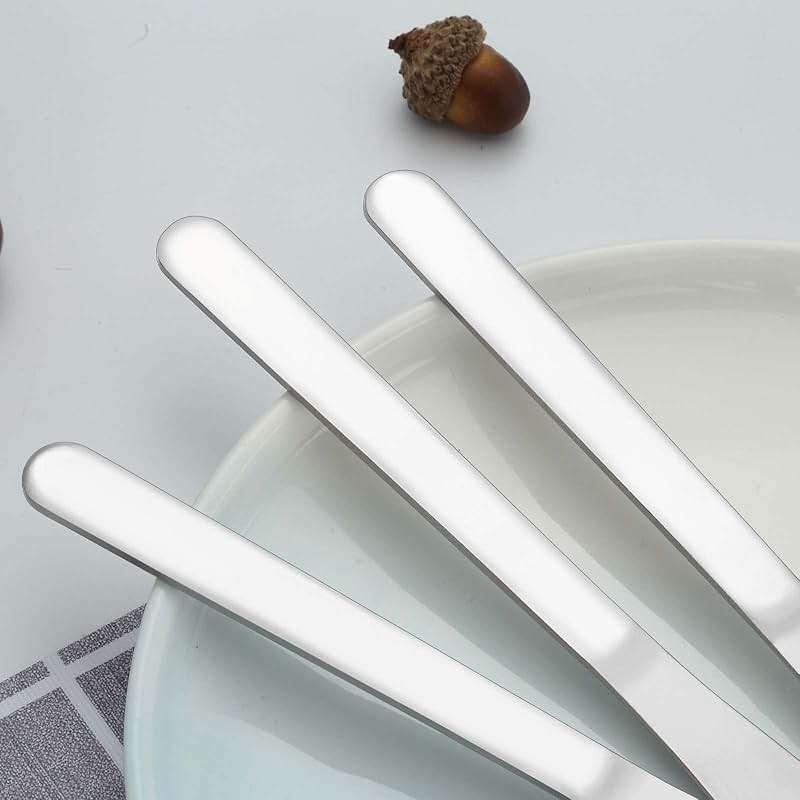 Funnydin 36 Pieces Dinner Knives Set, 8.1 Inches Table Knives Set, Durable Butter Knife, Food Grade Stainless Steel Dinner Knife, Cost-effective Silverware - Mirror Polished, Dishwasher Safe - Image 5