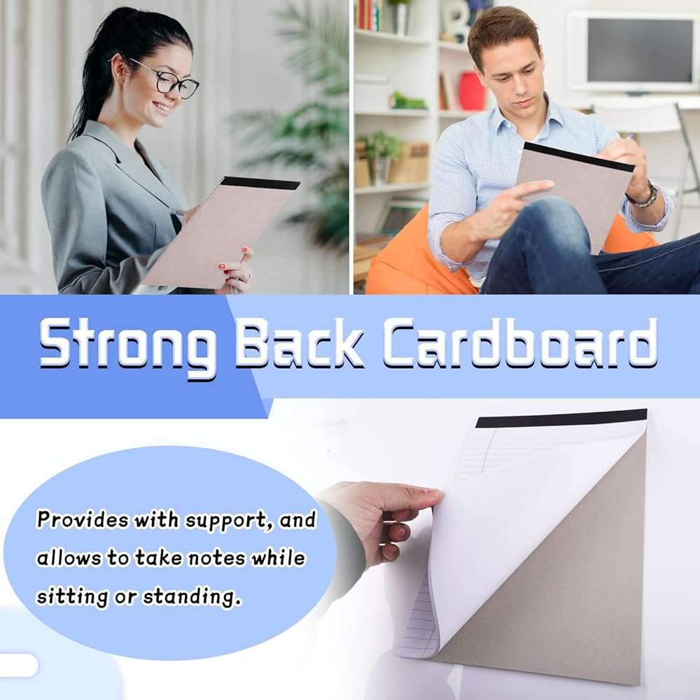 2 Pack Legal Pads Refills Note Pads, Writing Pads 8.5 x 11 Inches, Memo Pads Lined Writing Note Pads, Letter Size Legal Pad Wide Ruled Lined Pads Legal Rule for School Office(30 Sheet per Pads) - Image 5