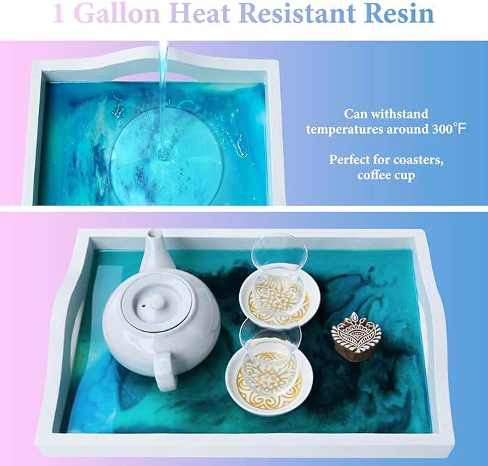 Epoxy Resin 1 Gallon - Crystal Clear Epoxy Resin Kit - Self-Leveling, High-Glossy, No Yellowing, No Bubbles, Perfect for Crafts, Table Tops, DIY 1:1 Ratio - Image 4
