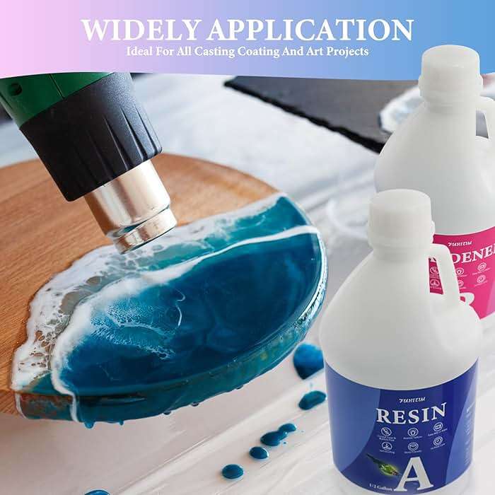 Epoxy Resin 1 Gallon - Crystal Clear Epoxy Resin Kit - Self-Leveling, High-Glossy, No Yellowing, No Bubbles, Perfect for Crafts, Table Tops, DIY 1:1 Ratio - Image 6
