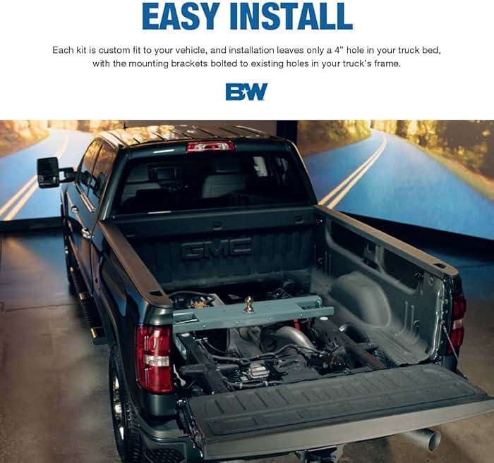 B&W Trailer Hitches Turnoverball Gooseneck Hitch - GNRK1123-2023−2026 Ford F250 & F350 Trucks, and Ford F450 Trucks with Factory Installed Bed - Image 4