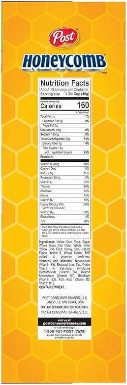 Honeycomb® Honey Flavored Sweetened Corn and Oat Breakfast Cereal, 19 oz Box - Image 9