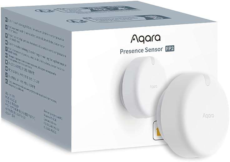 Aqara Presence Sensor FP2, mmWave Radar Wired Smart Motion Sensor, Zone Positioning, Multi-Person & Fall Detection, Supports HomeKit, Alexa, Google Home, and Home Assistant, 2.4 GHz Wi-Fi Required - Image 1