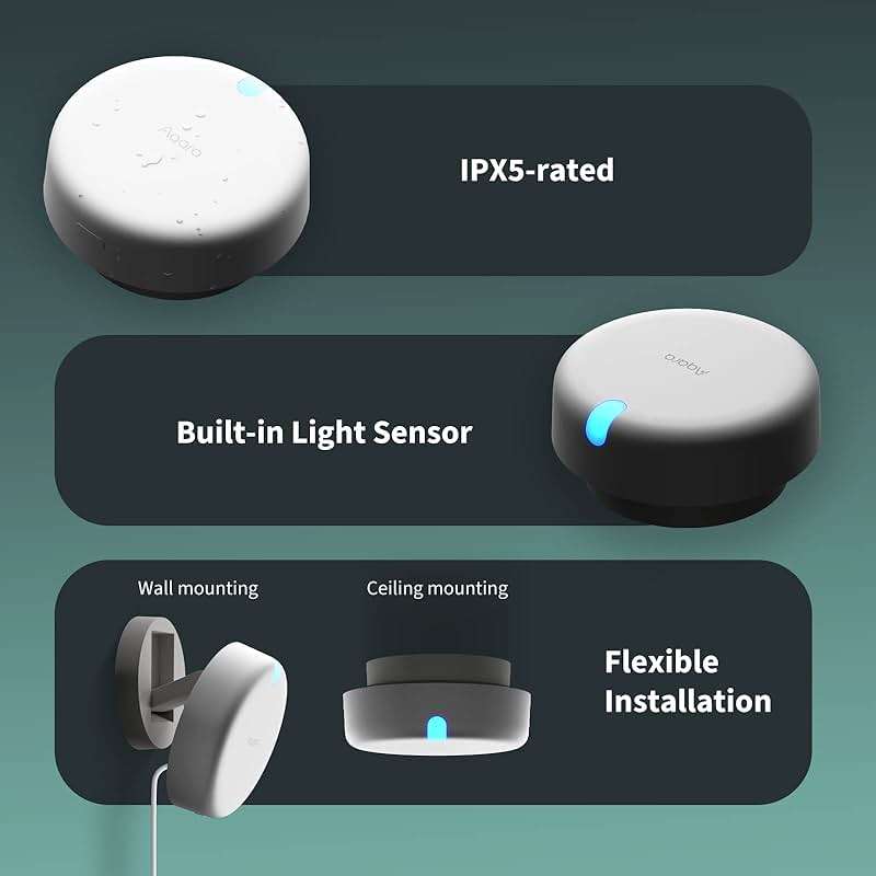 Aqara Presence Sensor FP2, mmWave Radar Wired Smart Motion Sensor, Zone Positioning, Multi-Person & Fall Detection, Supports HomeKit, Alexa, Google Home, and Home Assistant, 2.4 GHz Wi-Fi Required - Image 7