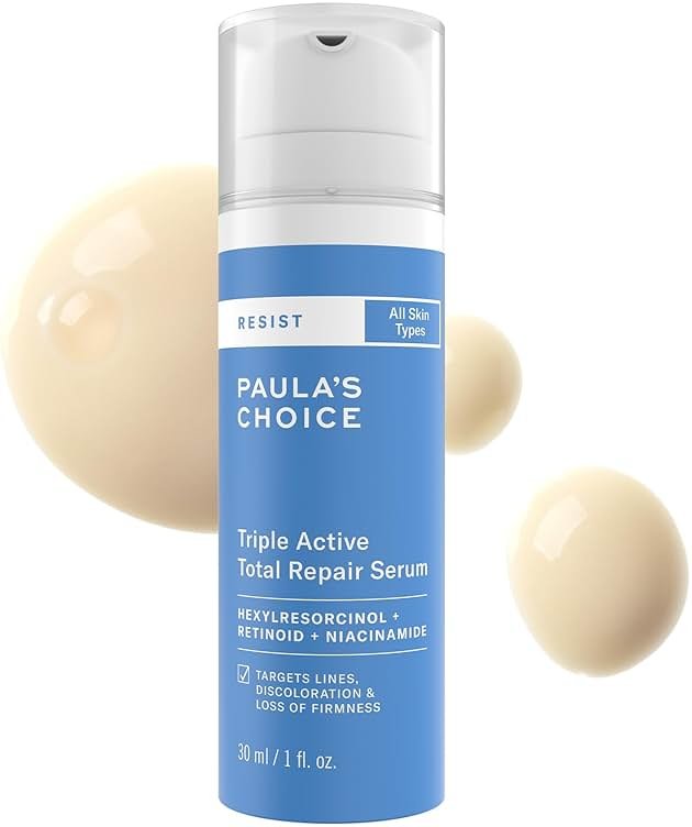 Paula’s Choice RESIST Triple Active Total Repair Serum, 3-in-1 Serum for Wrinkles, Dark Spots & Loss of Firmness with Niacinamide & Retinoid, Fragrance-Free, 1 Fl Oz - Product Image