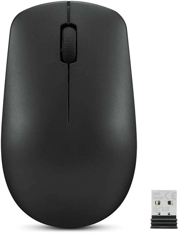 Lenovo 530 Wireless Mouse – Full Size Computer Mouse for PC, Laptop, Windows Computer - 2.4 GHz Nano USB Receiver - Ambidextrous Design - 12 Months Battery Life – Cordless - Image 1