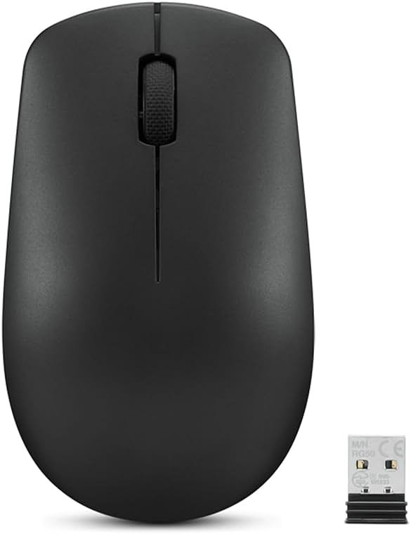 Lenovo 530 Wireless Mouse – Full Size Computer Mouse for PC, Laptop, Windows Computer - 2.4 GHz Nano USB Receiver - Ambidextrous Design - 12 Months Battery Life – Cordless - Product Image