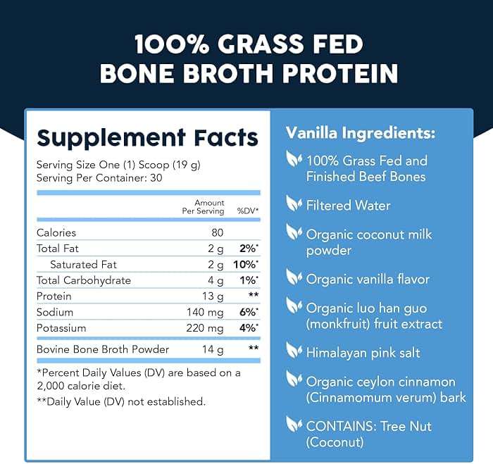 Paleovalley 100% Grass Fed Beef Bone Broth Protein Powder - Rich in Collagen Peptides for Hair, Skin, Gut Health, Bone and Joint Support - 13g Protein Per Serving - No Gluten or GMOs - Vanilla - Image 5