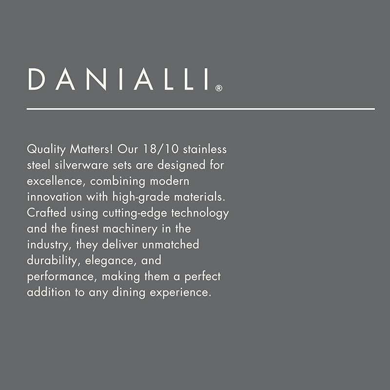 Danialli Matte Silverware Set, 18/10 Stainless Steel Satin Flatware, Modern Brushed Finish Cutlery, Dishwasher Safe & Durable, Built to Last (60-Piece, Fidenza Hammered) - Image 9