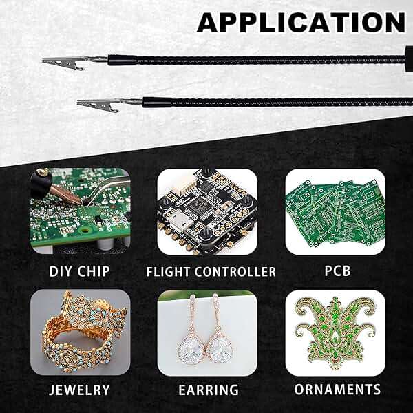 4 Pack Magnetic Helping Hands Soldering,Flexible Gooseneck Metal Arms for Automobile Electronics Soldering jewelry, Painting Art Crafts Hobby with Adjustable Alligator Clips - Image 5