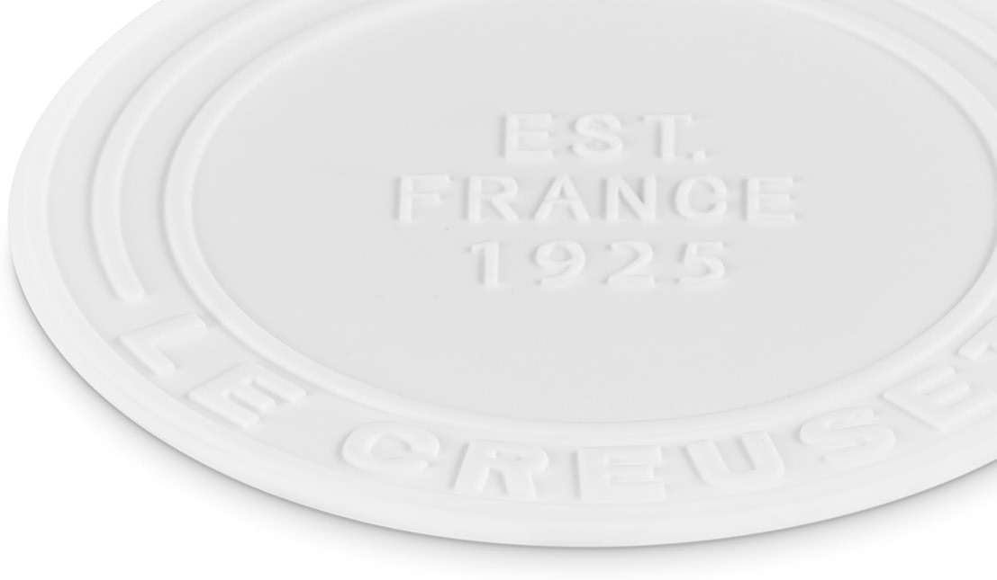 Le Creuset Silicone Coasters (est. 1925), Set of 4, White - Image 3