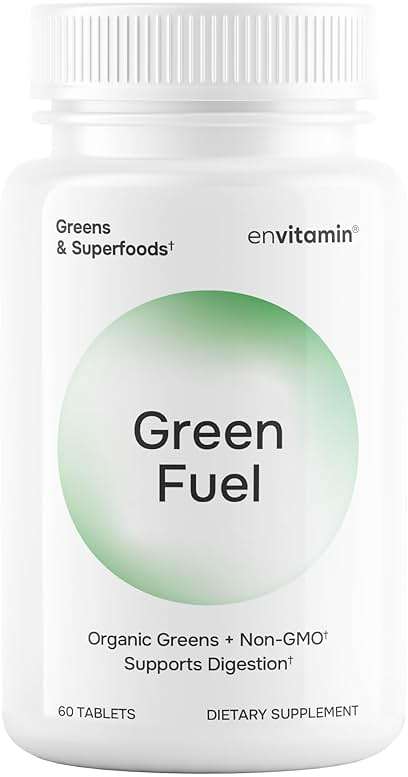 envitamin Green Fuel Organic Greens Tablets - Organic Greens, Fruit and Vegetable Blend - Image 1