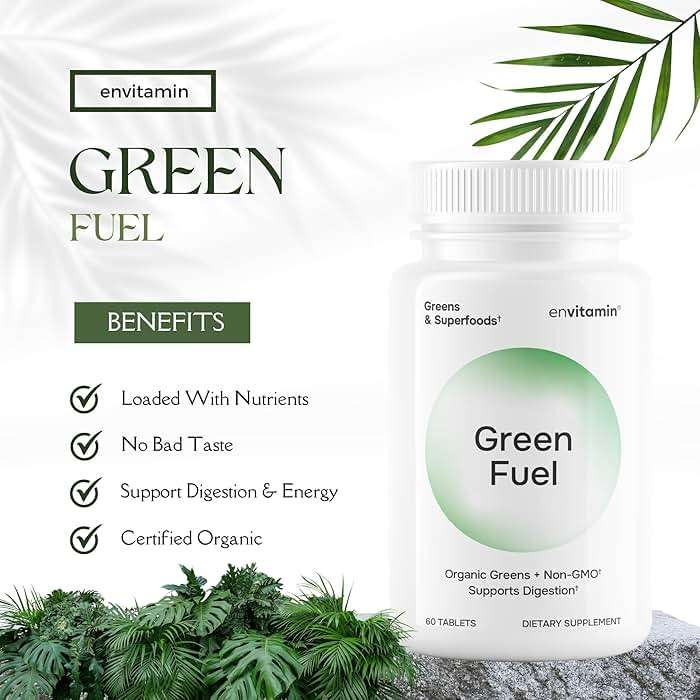 envitamin Green Fuel Organic Greens Tablets - Organic Greens, Fruit and Vegetable Blend - Image 10