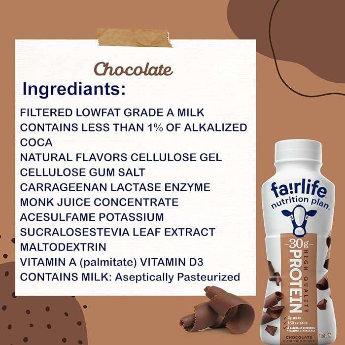 Kozy Home Fairlife Nutrition Protein Shakes-Pack of 12|30g Protein,Low Sugar,Lactose-Free Delicious Vanilla,Chocolate,Salted Caramel,and Strawberry Flavors 11.5 fl.,oz.(Chocolate/Vanilla) - Image 7