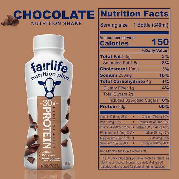 Kozy Home Fairlife Nutrition Protein Shakes-Pack of 12|30g Protein,Low Sugar,Lactose-Free Delicious Vanilla,Chocolate,Salted Caramel,and Strawberry Flavors 11.5 fl.,oz.(Chocolate/Vanilla) - Image 8