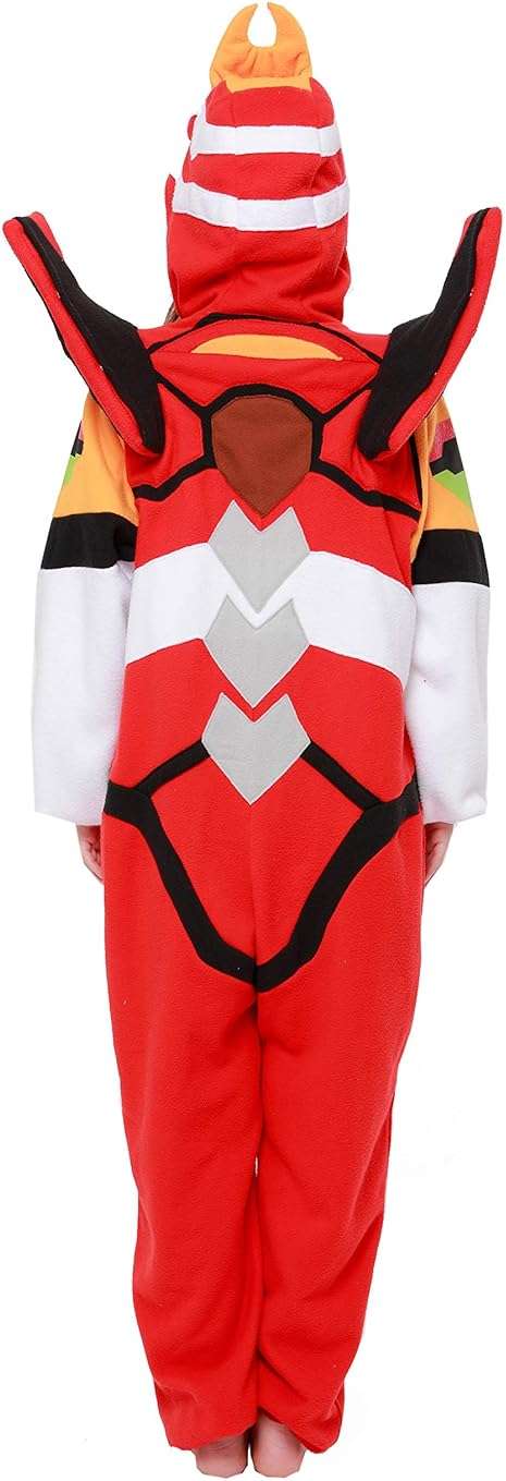 SAZAC Kigurumi - Evangelion Unit-02 - Eva-02 - Onesie Jumpsuit Halloween Costume - Adult Red - Image 2