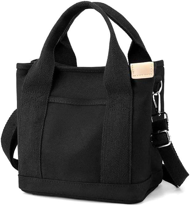 Small Tote Bag with Zipper Tote Bag for Women Canvas Crossbody Bag Shoulder Bag Satchel Hobo Bag Messenger Bag 2023 - Image 1