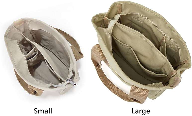 Small Tote Bag with Zipper Tote Bag for Women Canvas Crossbody Bag Shoulder Bag Satchel Hobo Bag Messenger Bag 2023 - Image 3