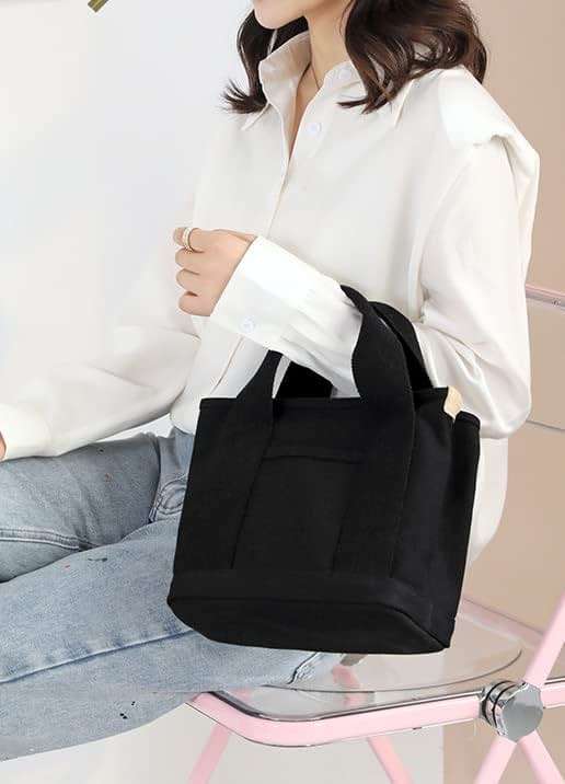 Small Tote Bag with Zipper Tote Bag for Women Canvas Crossbody Bag Shoulder Bag Satchel Hobo Bag Messenger Bag 2023 - Image 7