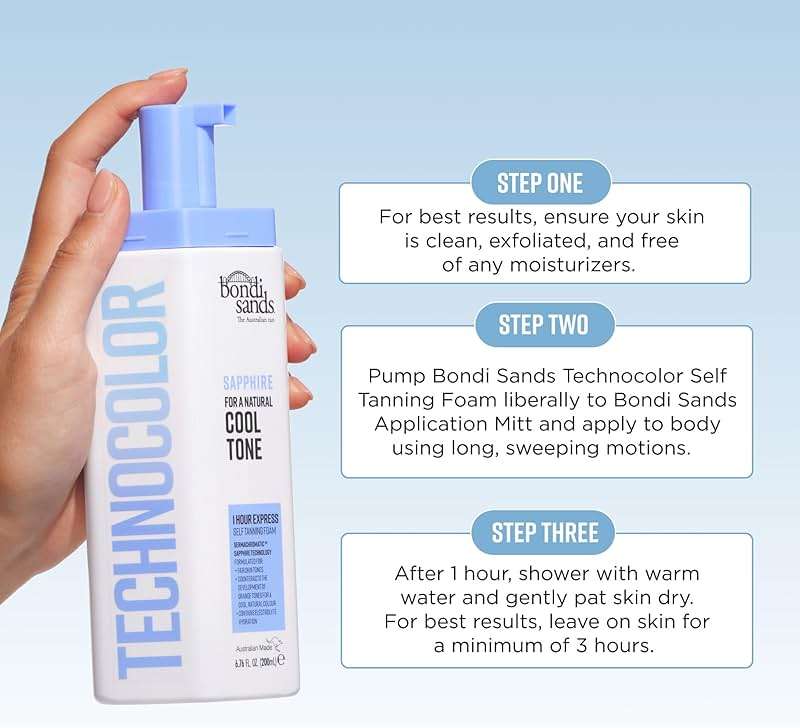 Bondi Sands Technocolor 1 Hour Express Self Tanning Foam, Innovative Formula, Hydrates for Natural Enhanced Skin Results, Available in 4 Shades - Image 8