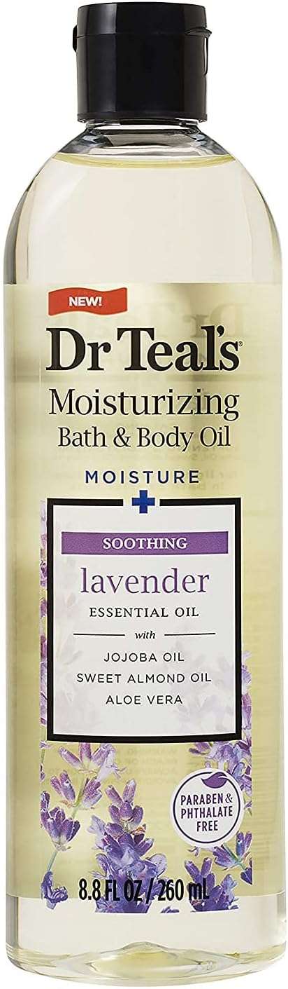 Dr. Teals Bath & Body Oil Variety Gift Set (2 Pack, 8.8oz Ea.) - Soothing Lavender & Rejuvenating Eucalyptus & Spearmint - Essential Oils Hydrate Skin & Alleviates Daily Stress - Image 2