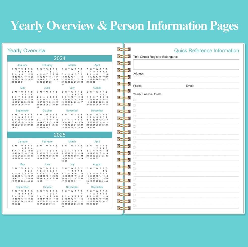 Heveboik Check Registers for Personal Checkbook - A5 Checkbook Register for Personal Checkbook, Expense Ledger Book for Personal and Small Business, Rose Leaf - Image 4