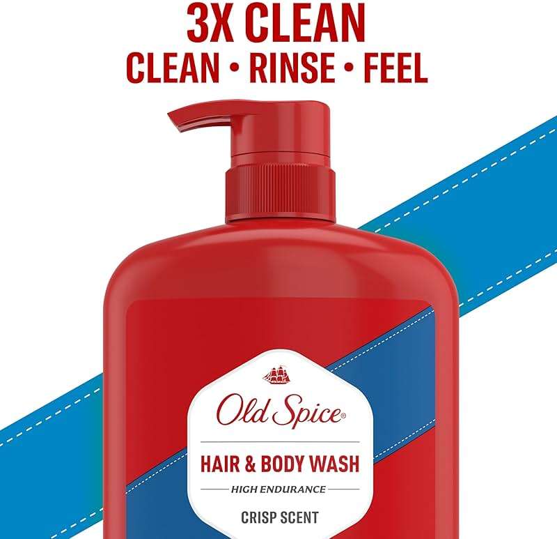 Old Spice Refreshing 2-in-1 Body & Face Wash for Men, High Endurance, 3X Defense, 24/7 Shower Fresh with Lasting Scent, Crisp Scent, 33.4 oz (Pack of 4) - Image 5