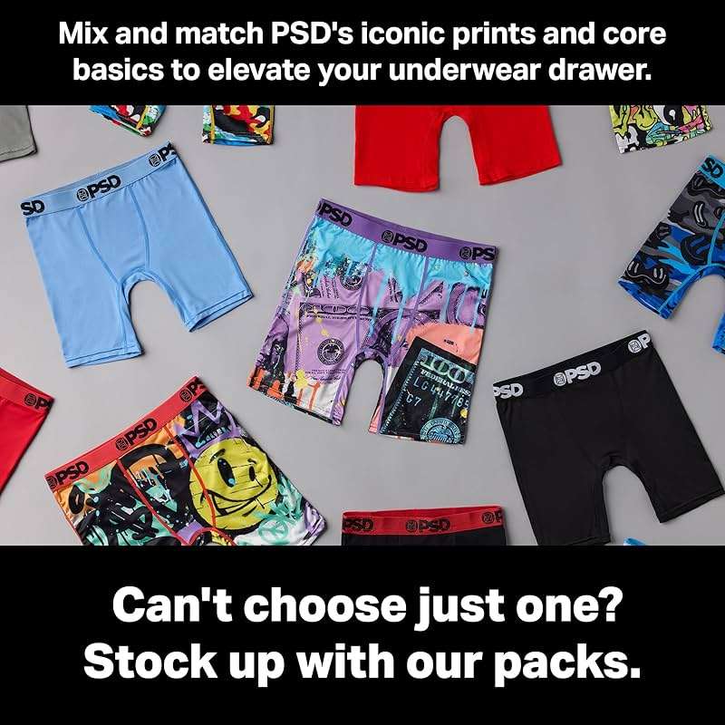 PSD Underwear Youth Boys Boxer Brief - Various Print Comfortable Active Underwear for Boys, Kids Boys Underwear Packs - Image 7