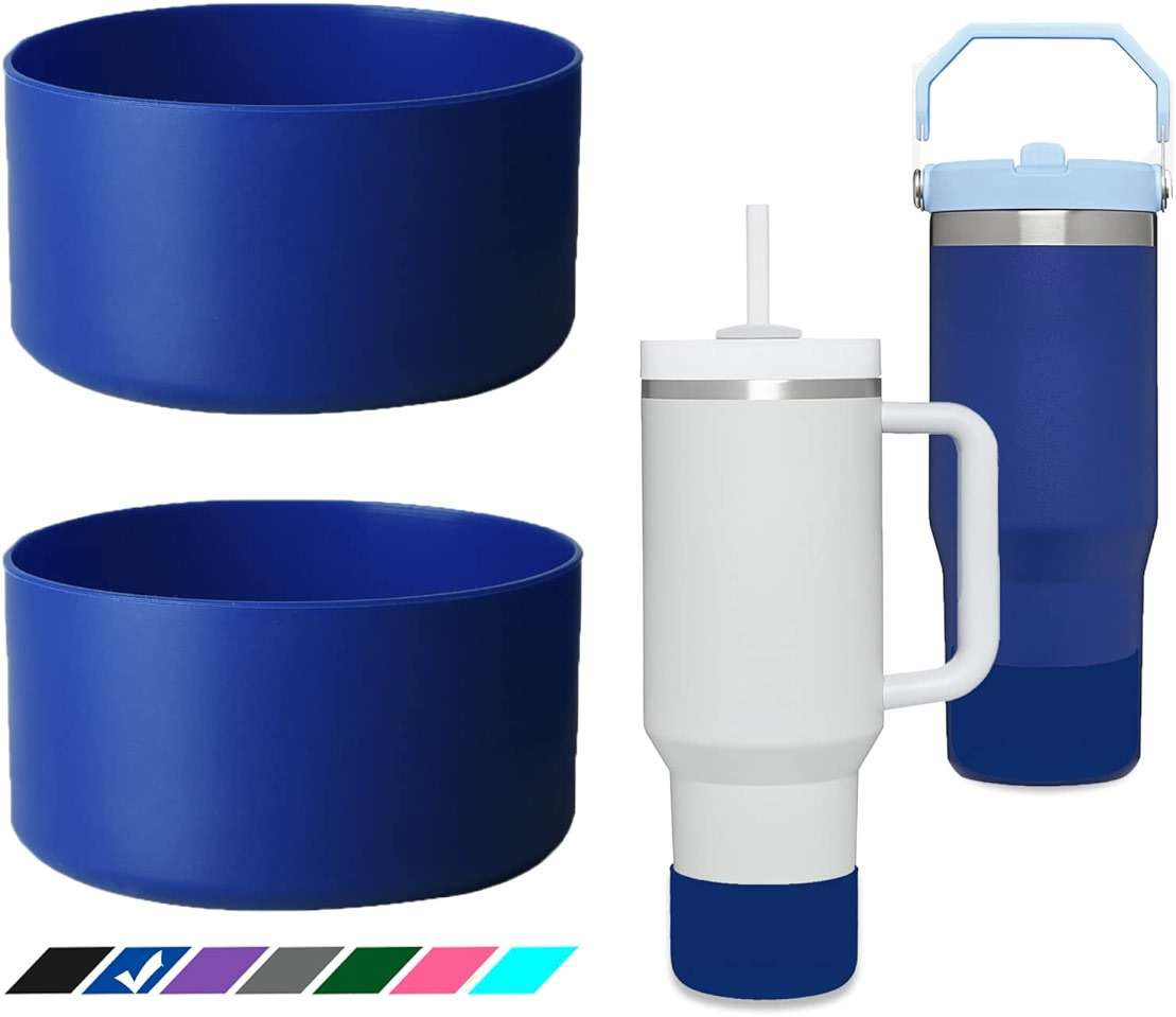 Greant 2 PCS Protective Water Bottle Boot Compatible with Stanley Quencher 30oz & 40oz, Anti-Slip Silicone Boot, Water Bottle Accessories - Image 1